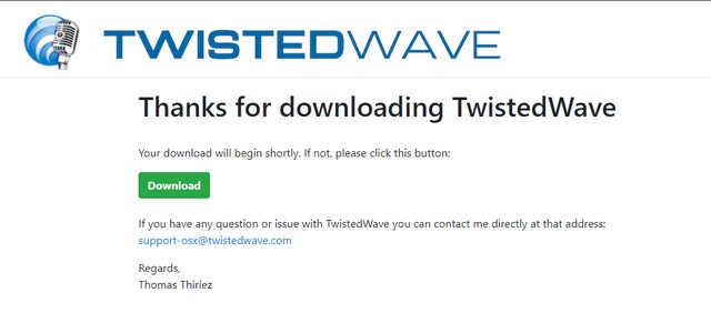 Hướng dẫn tải và cài đặt phần mềm TwistedWave