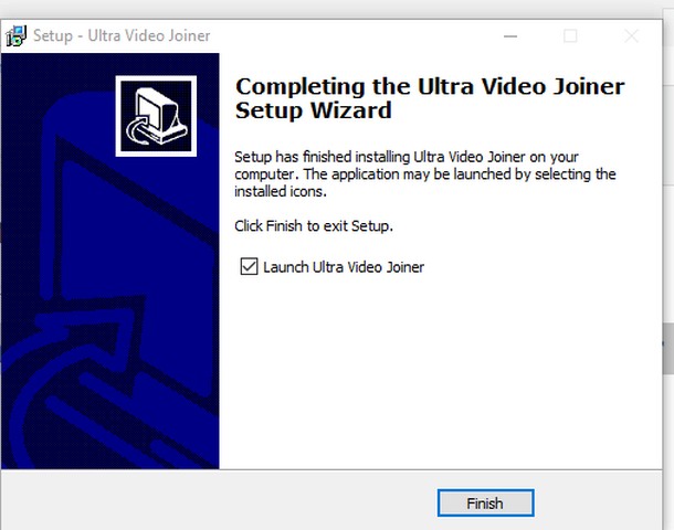 Hướng dẫn tải và cài đặt phần mềm Ultra Video Joiner  hoàn tất