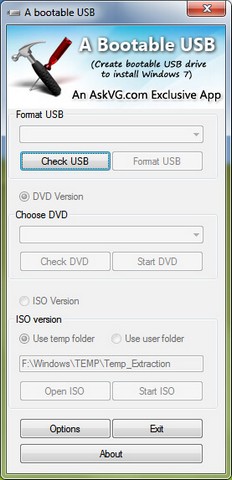 Tải phần mềm A Bootable USB – Cài đặt Windows từ USB