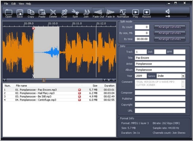Tải phần mềm X-Wave MP3 Cutter Joiner cắt, ghép nhạc tiện lợi nhất