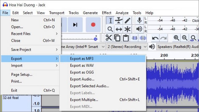 Tính năng nổi bật của Audacity nhanh nhất