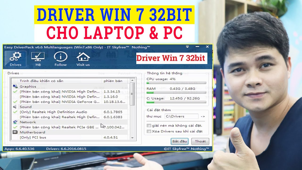 #1 Driver Windows 7 32Bit | Link Tải và Hướng Dẫn Cài Đặt Driver Win 7 32bit Cho Máy Tính Laptop và PC Mới Nhất