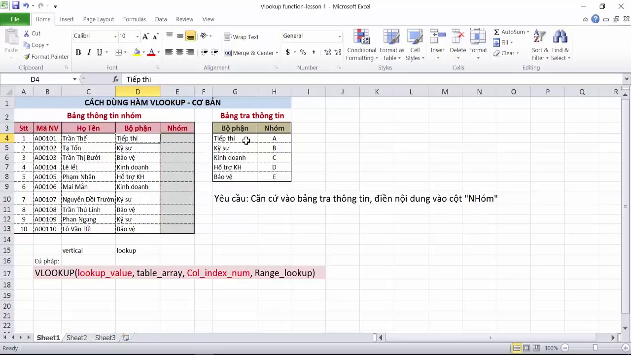 #1 Mẹo Excel hay: hướng dẫn sử dụng hàm vlookup trong excel 2010 đúng cách Mới Nhất