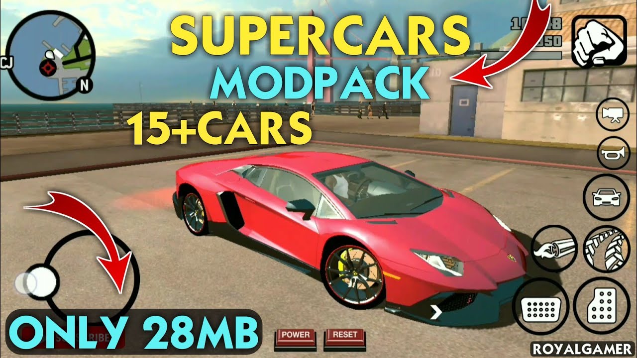 #1 (28MB) SuperCars Mod For GTA San Andreas Android | Supercars Mod pack | Premium Cars | Cars Mod pack Mới Nhất
