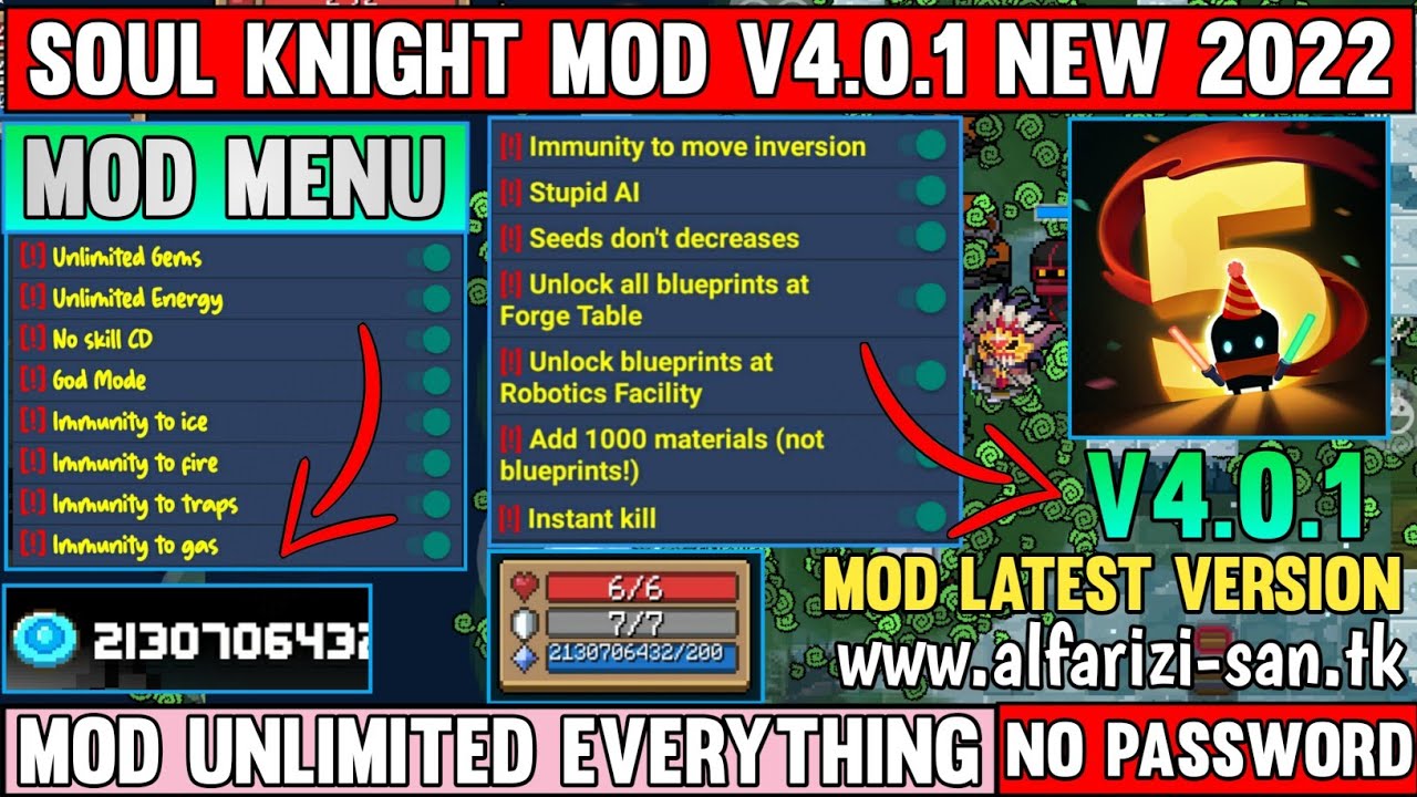#1 Soul Knight MOD APK v4.0.1 | Soul Knight MOD APK Unlimited Everything | Soul Knight MOD MENU 2022 Mới Nhất