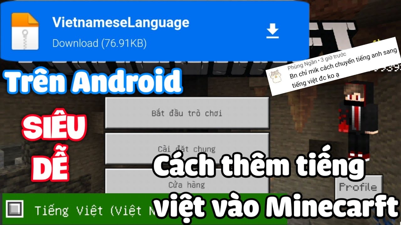 #1 🔥Hướng dẫn thêm mod "TIẾNG VIỆT" vào Minecraft PE cực đơn giản trên Android| Mới Nhất