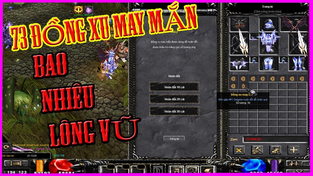 #1 Mu Online Mới Ra | SS2.VN Thử Vận May Với Đồng Xu Kiếm Lông Vũ Xoay Wing Luck MNL Để PK | GAME TV Mới Nhất
