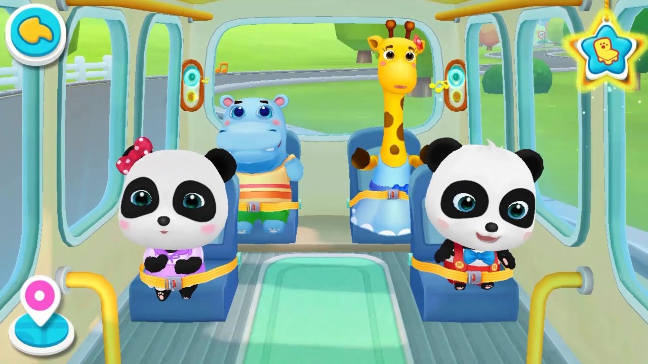 #1 ❤ Little Panda School Bus | Go Shopping | Kids Cartoon | Kids Videos | BabyBus Game Mới Nhất