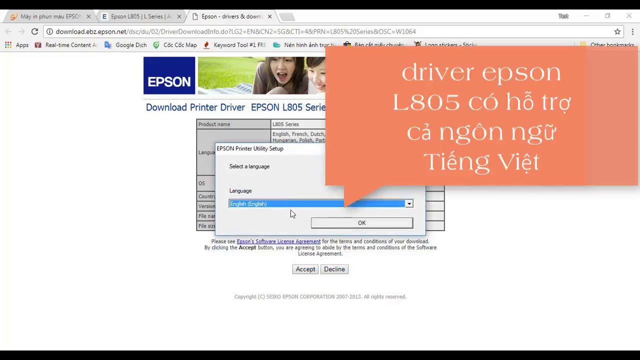 #1 Cách cài driver epson L805 | Driver máy in phun L805 Mới Nhất