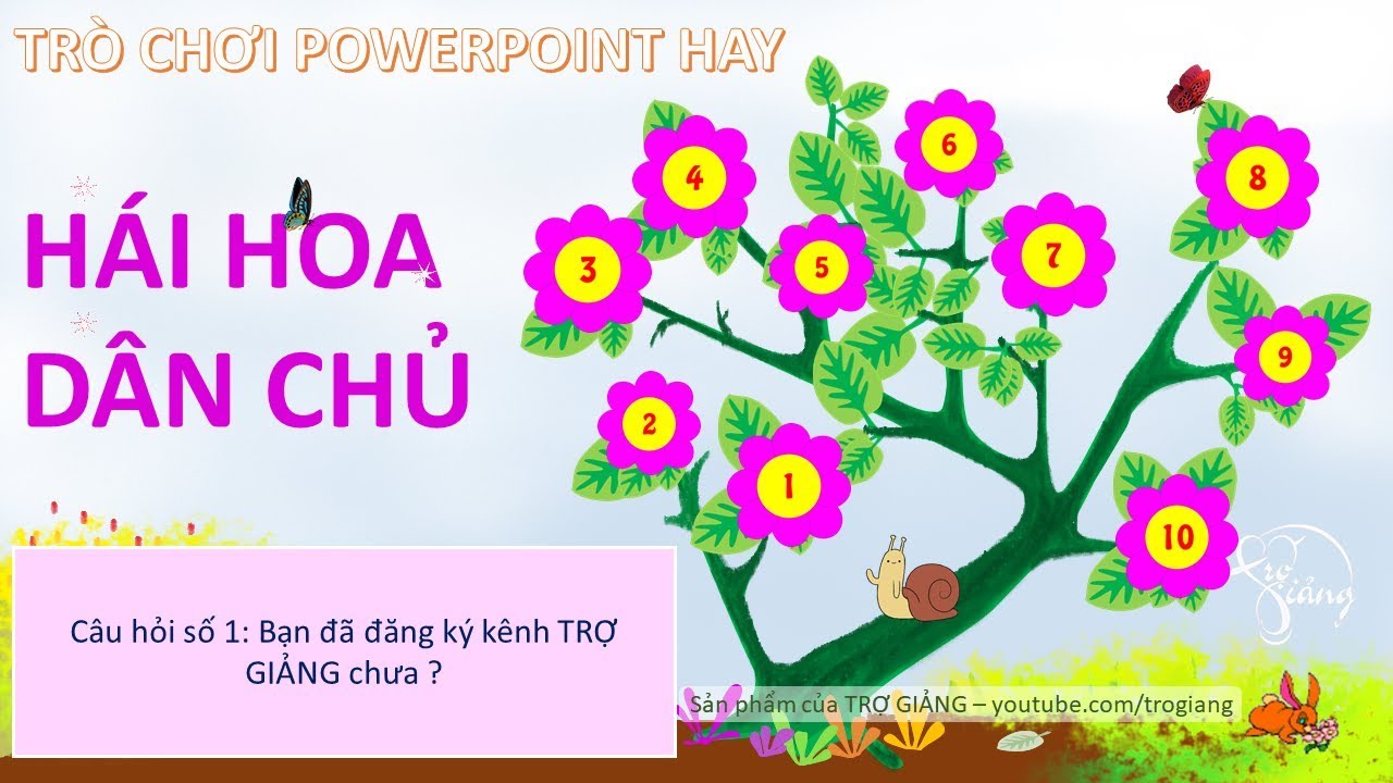 #1 Trò chơi PowerPoint Hái hoa dân chủ | Tải về miễn phí | TRỢ GIẢNG Mới Nhất