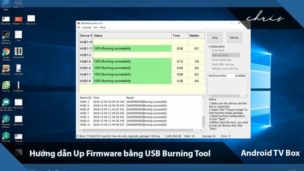 H Ng D N C P Nh T Firmware Cho Android Tv Box B Ng Ph N M M Usb Burning Tool M I Nh T Th Ng