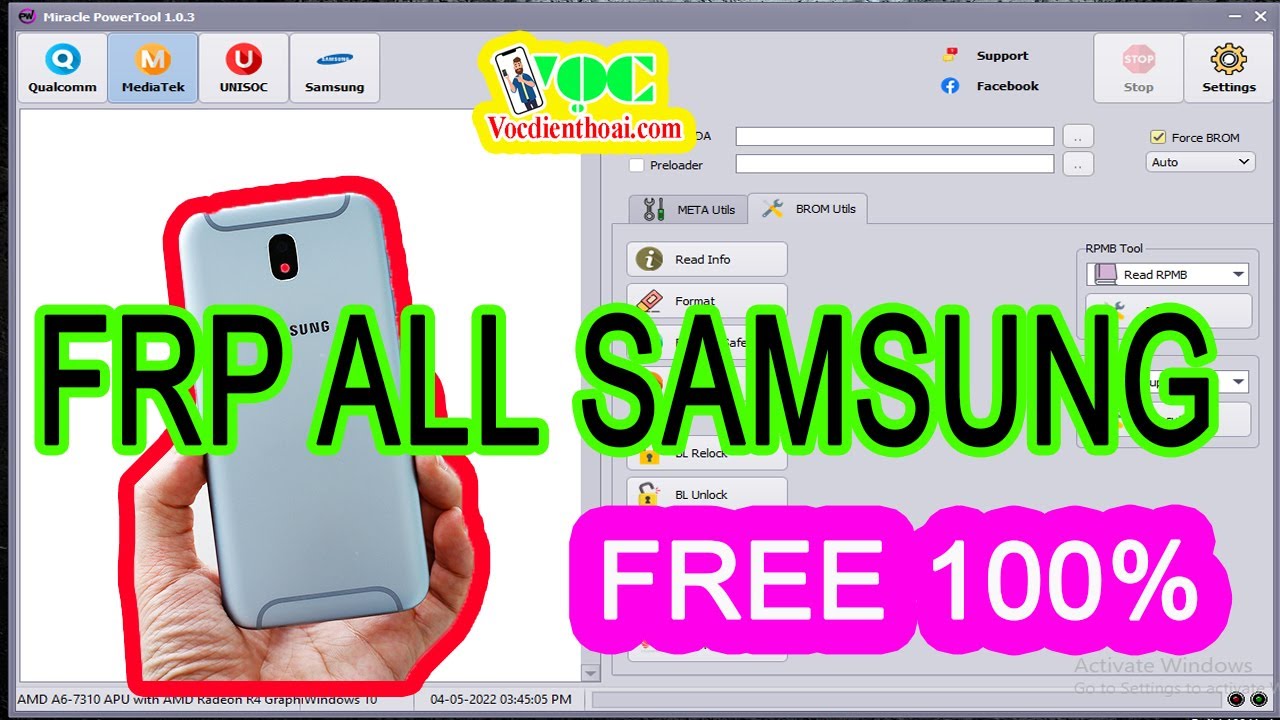 #1 Vượt xác minh J7 Pro chỉ với 1 click SAM FRP Tool Miễn phí thành công 100% đã test không virus Mới Nhất