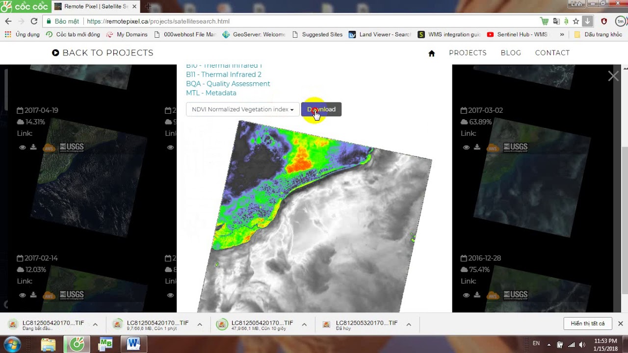 #1 Hướng dẫn tải ảnh Sentinel 2A và Landsat 8 năm 2018 Mới Nhất