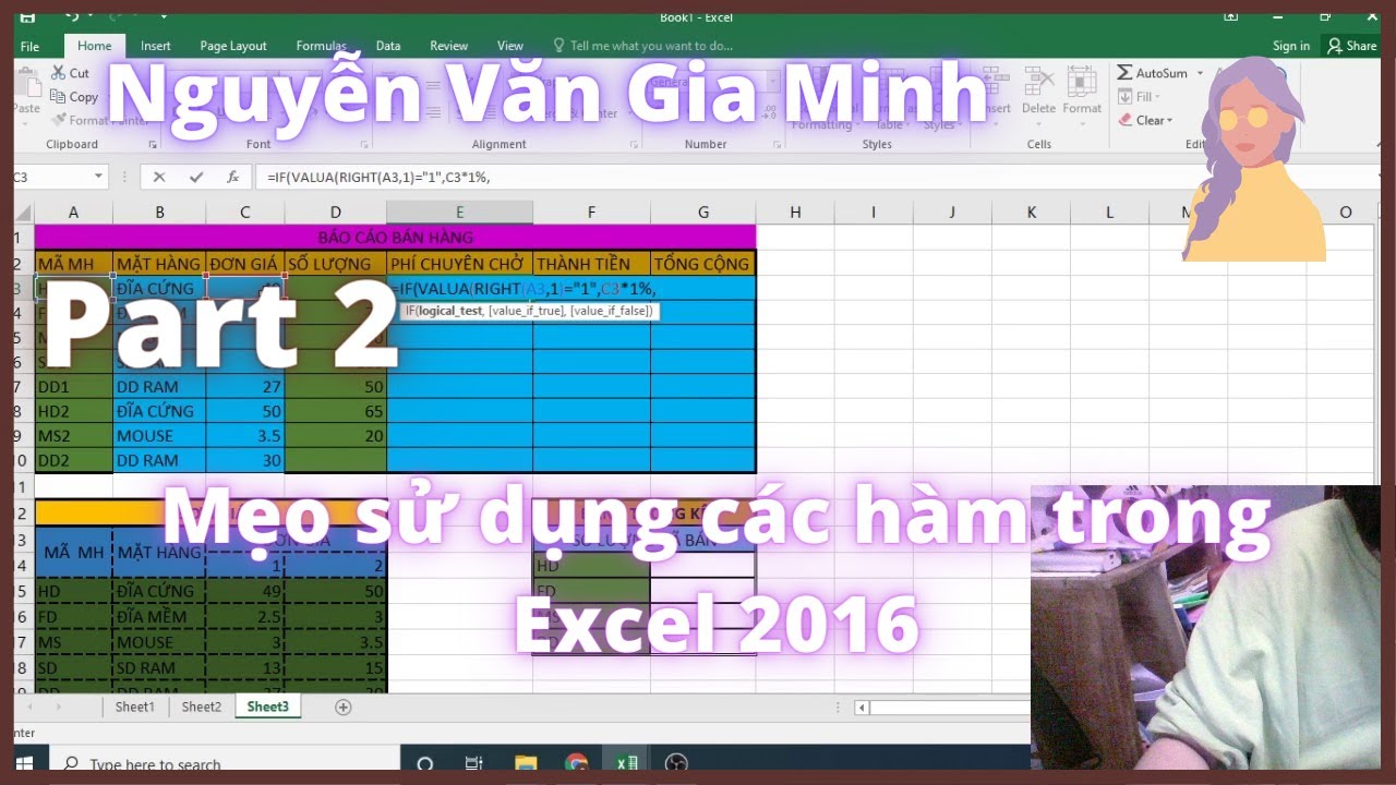 #1 Mẹo sử dụng các hàm trong Excel 2016 Mới Nhất