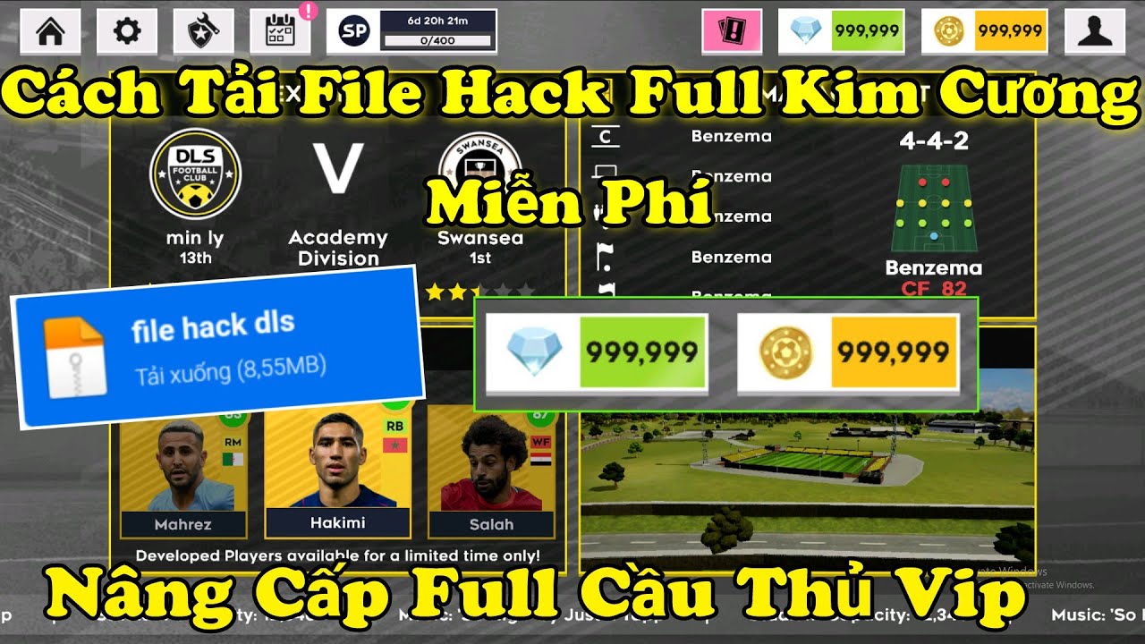 #1 Cách Tải FILE Hack DLS 2022 Nhận 8000 Kim Cương Và Vàng Miễn Phí Trong Game Dream League Soccer 2022 Mới Nhất