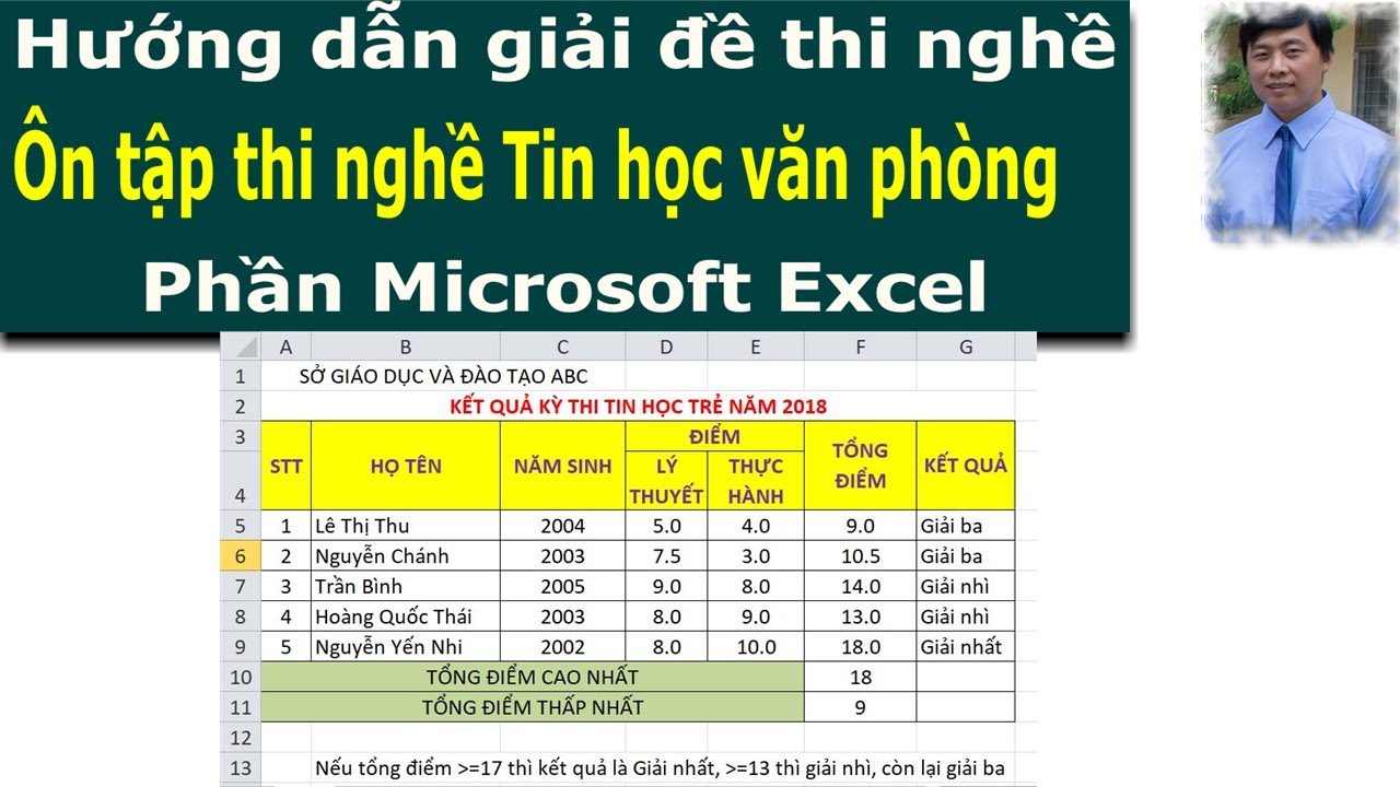 #1 Hướng dẫn giải đề thi nghề Tin học (Phần Excel) – Ôn tập thi nghề Tin học văn phòng Mới Nhất