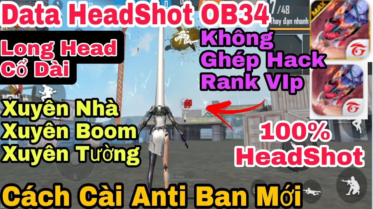 #1 Data Headshot Free Fire OB34 Cách Cài Anti Ban Mới, Long Head, Không Ghép Hack – Regedit CỰC VIP Mới Nhất