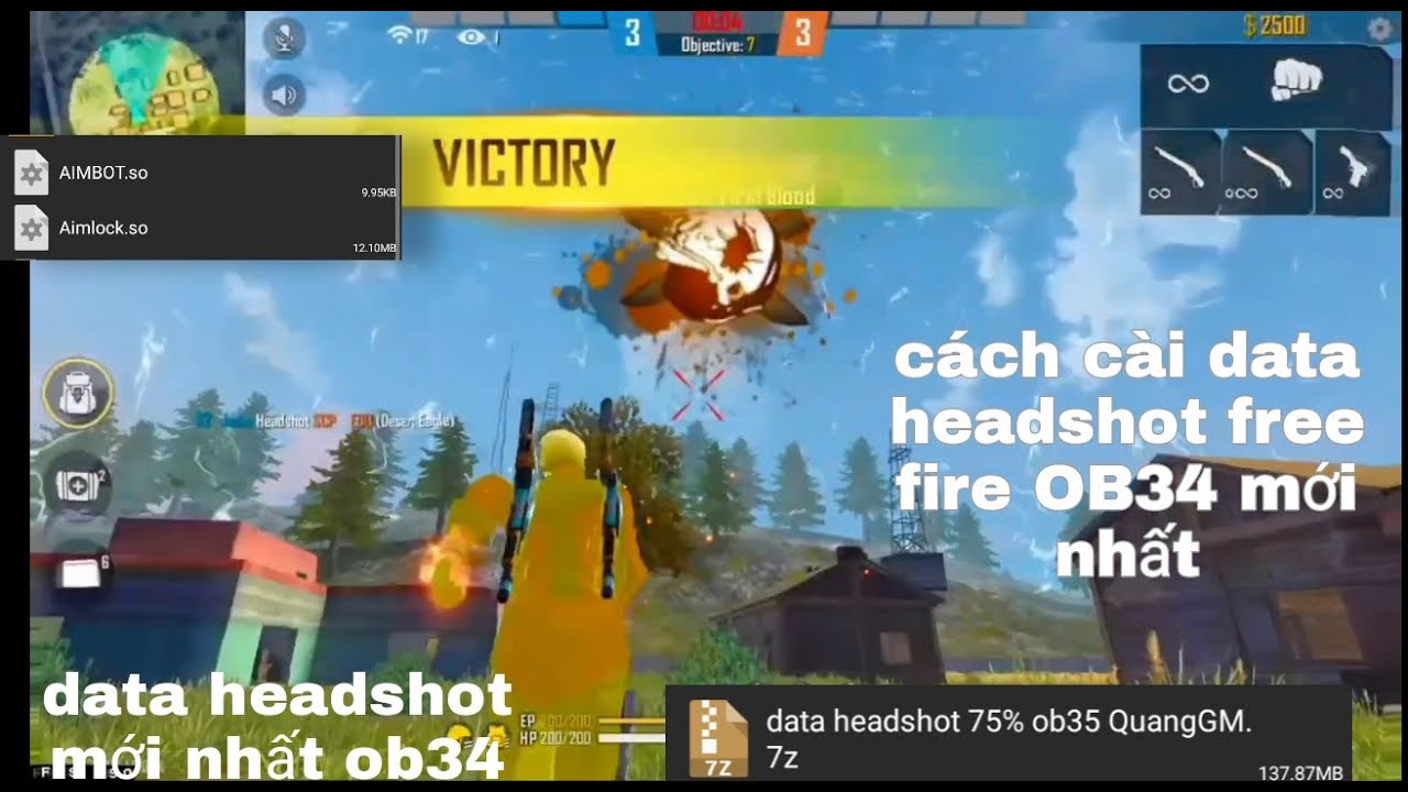 #1 Cách cài data headshot free fire OB34 mới nhất | Quang GM Mới Nhất