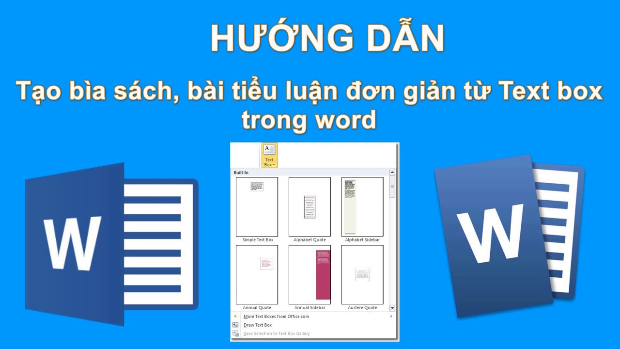 #1 Tạo bìa báo cáo, tiểu luận đơn giản từ  Text box trong Word ✔️ Mới Nhất