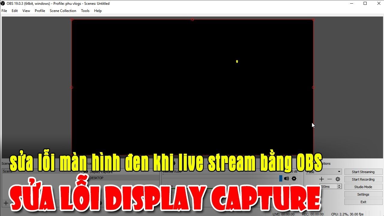 #1 TINHOCONLINE | HƯỚNG DẪN SỬA LỖI MÀN HÌNH ĐEN KHI LIVE STREAM BẰNG OBS Mới Nhất