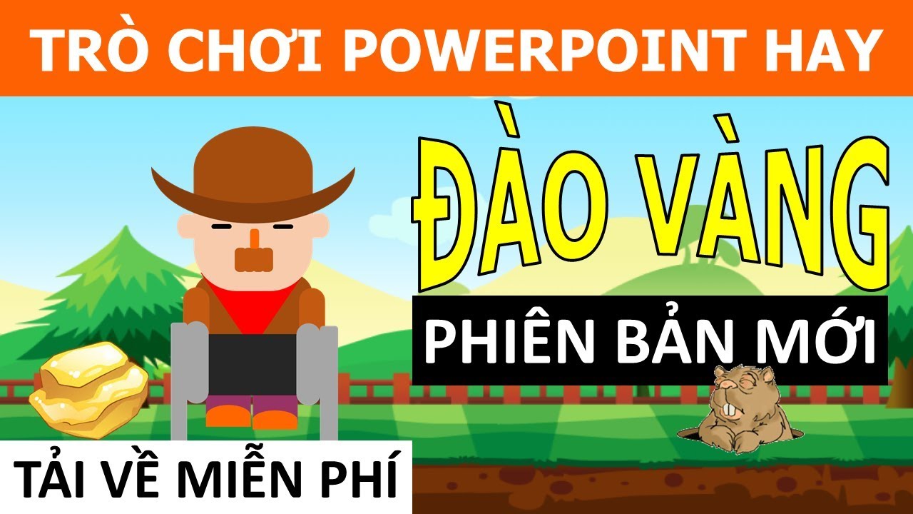 #1 Trò chơi PowerPoint Đào vàng phiên bản mới | Gold rush PowerPoint Game | TRỢ GIẢNG Mới Nhất