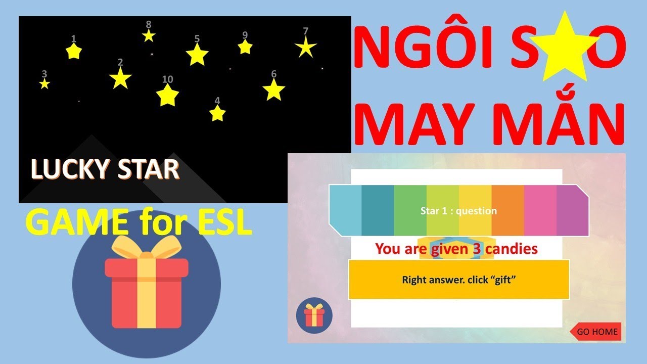 #1 Trò Chơi PowerPoint Ngôi sao may mắn | Lucky star PowerPoint Game | TRỢ GIẢNG Mới Nhất