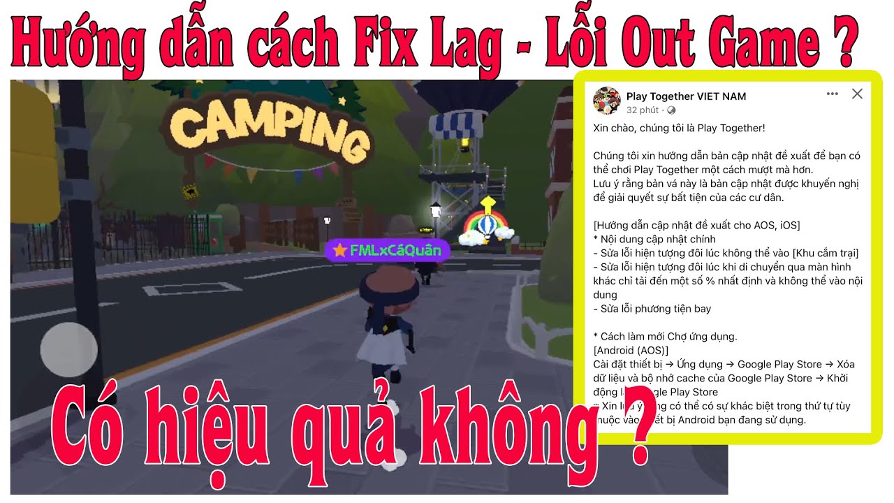 #1 Play together | Hướng dẫn Fix lag, lỗi out game khi vào camping,… ? Mới Nhất