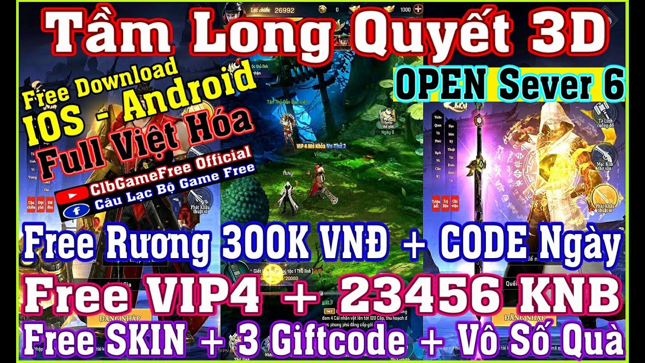 #1 《MobileGame》Tầm Long Quyết 3D VH – Free VIP + VÔ SỐ KNB + 3 Giftcode – IOS & Android & PC #1418 Mới Nhất