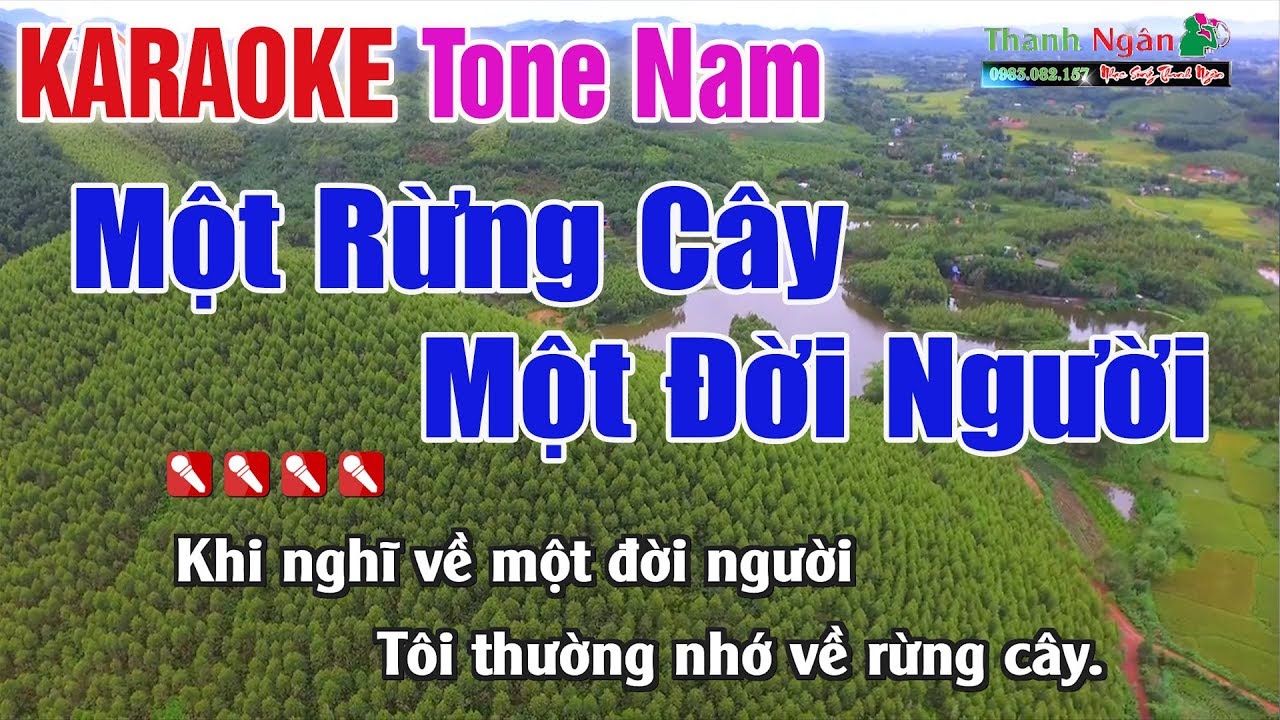 #1 Một Rừng Cây Một Đời Người Karaoke | Tone Nam – Nhạc Sống Thanh Ngân Mới Nhất