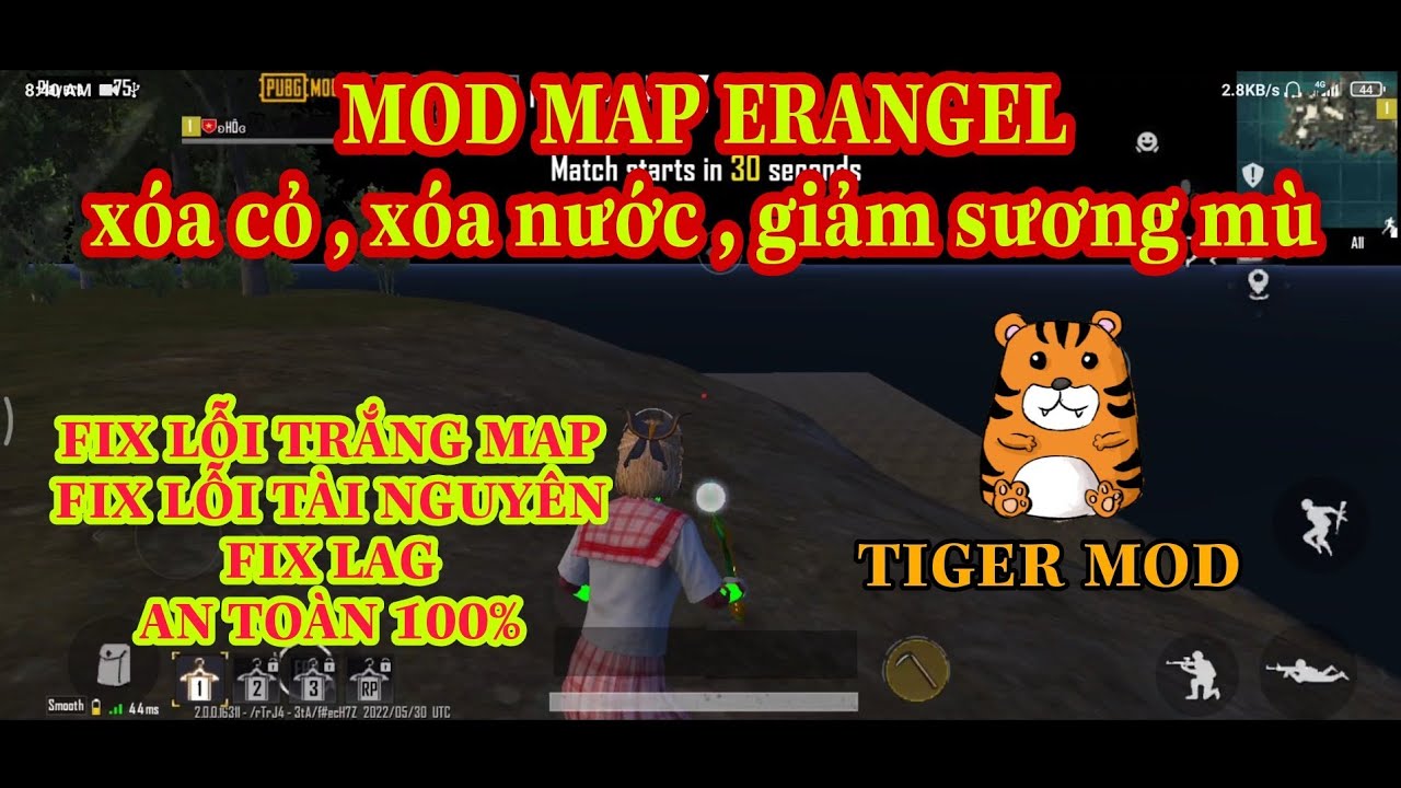 #1 MOD PUBG MOBILE 2.0 | XÓA CỎ , XÓA NƯỚC , GIẢM SƯƠNG MÙ ERANGEL MỚI | AN TOÀN 100% Mới Nhất