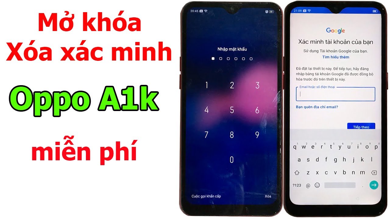 #1 Mở khóa, xóa mật khẩu Oppo A1k miễn phí khi bị quên Mới Nhất