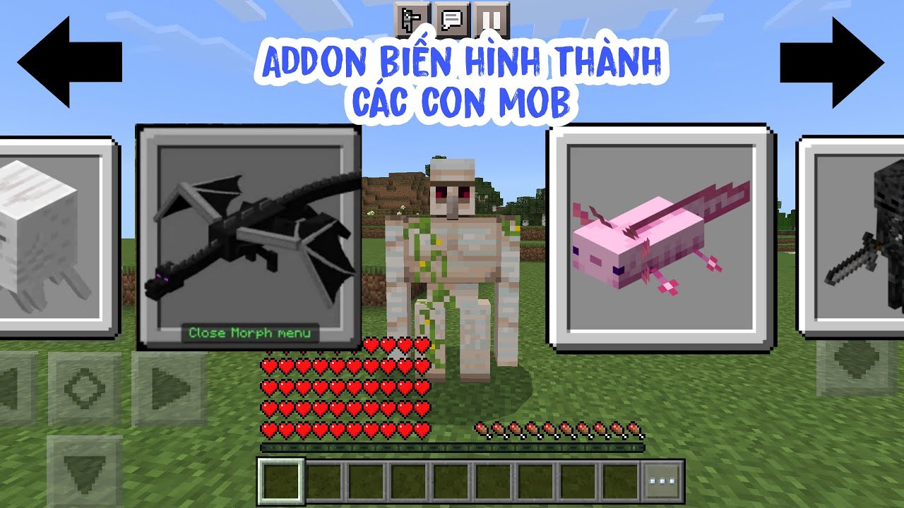 #1 Cách Cài Addon Morph Cho Minecraft Pe 1.17 Mod Morph MCPE – Cách Biến Thành Các Con Mob Trong MCPE Mới Nhất