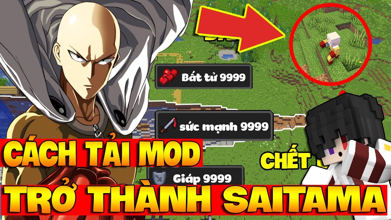 #1 CÁCH CHƠI VÀ TẢI MOD SAITAMA TRONG Thử 1 Ngày Làm ONE PUNCH MAN (Saitama) Mà PHÁ ĐẢO MINECRAFT !! Mới Nhất