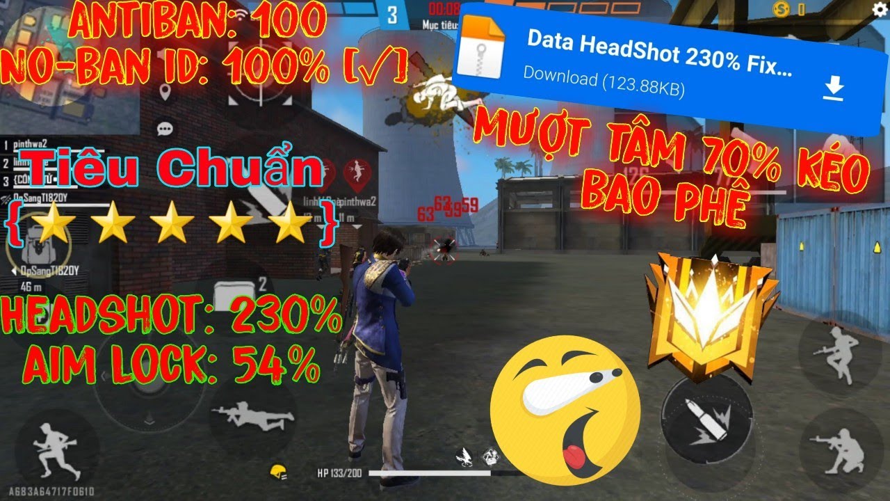 #1 Data HeadShot: 230% Fix Bug 80% AImlock 54% Mượt Tâm 70% Kéo Bao Phê AntiBan 100% No-Ban: ID Mới Nhất