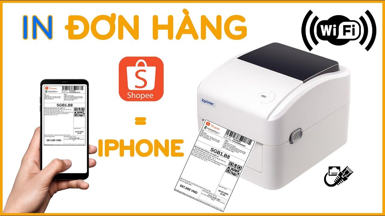 #1 HƯỚNG DẪN CÁCH in đơn hàng Shopee bằng điện thoại iphone với máy in XP420B LAN WIFI – dPos Mới Nhất