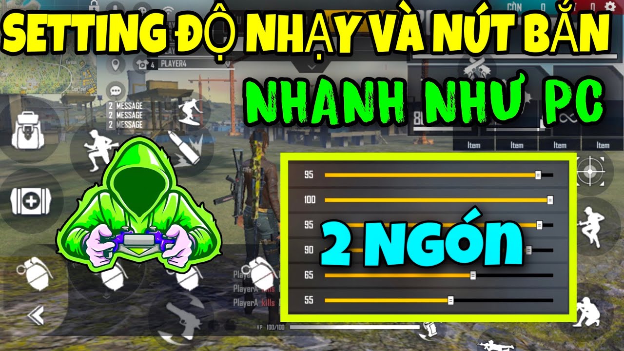 #1 MẸO Setting Độ Nhạy 2 Ngón KÉO TÂM Và ĐẶT KEO Nhanh Như PC HEADSHOT 100% | PACK FF Mới Nhất