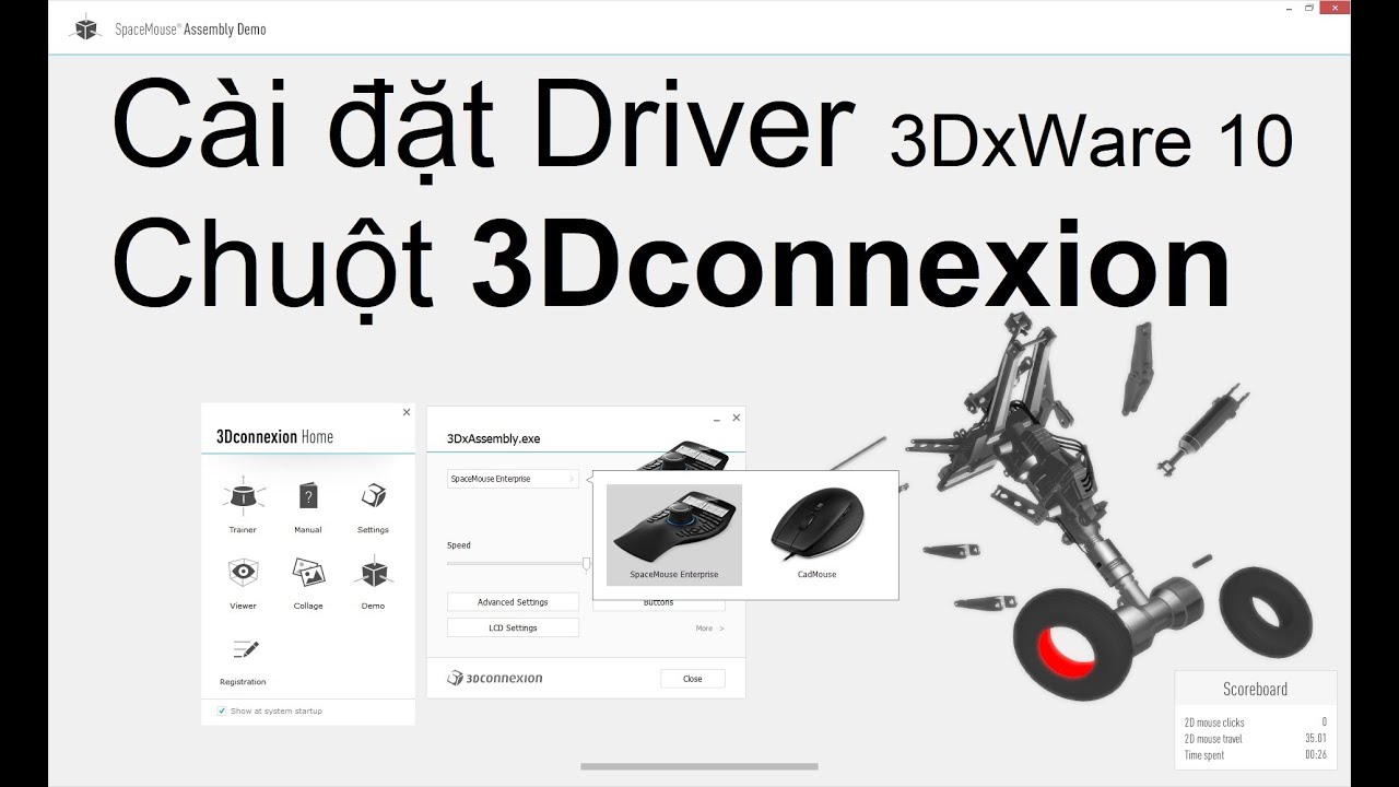 #1 Download & Cài đặt Driver Chuột 3Dconnexion | 3DxWare 10 Mới Nhất