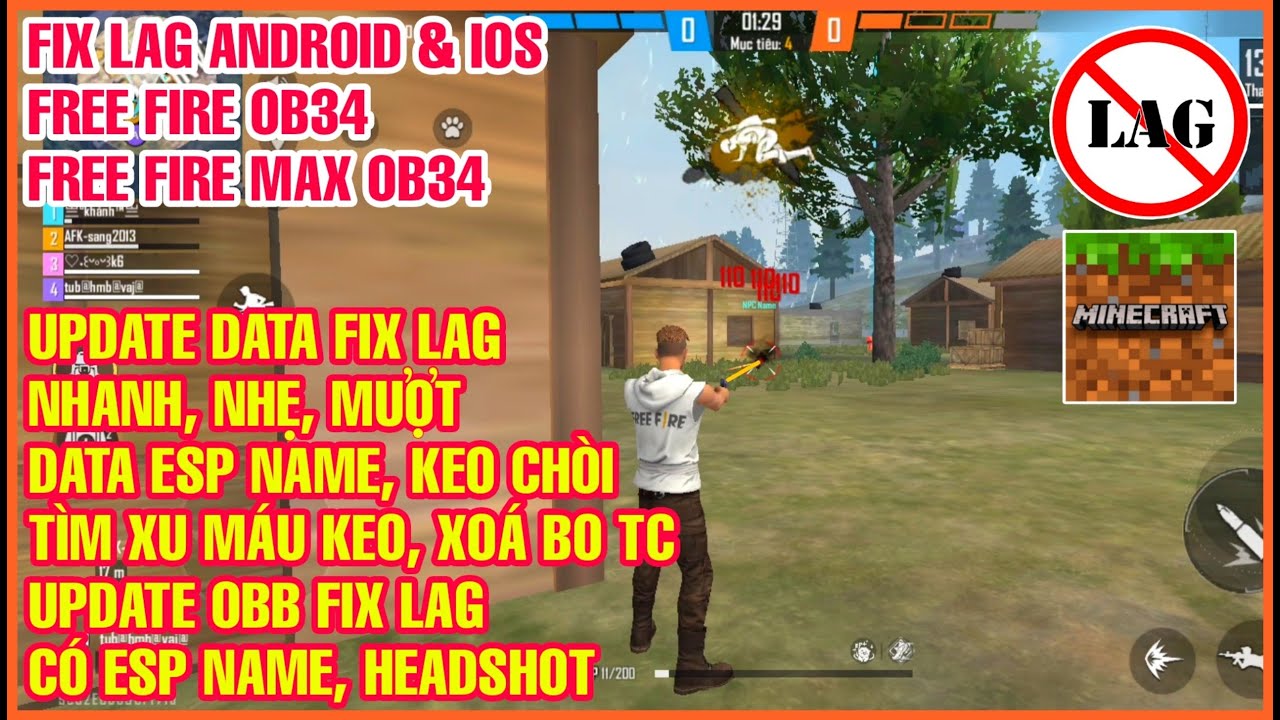 #1 ANDROID – IOS❗ HƯỚNG DẪN FIX LAG FREE FIRE OB34 MỚI NHẤT❗ UPDATE DATA FIX LAG, OBB HEADSHOT ESP NAME Mới Nhất