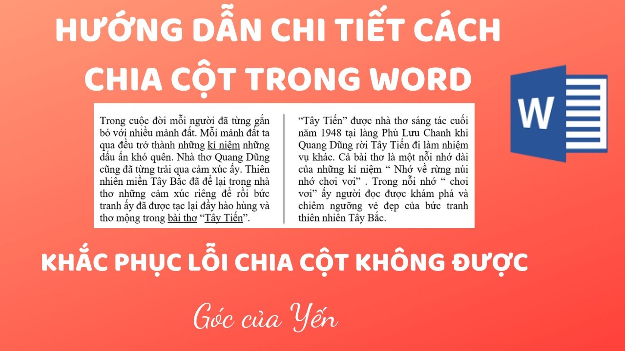 #1 Cách chia cột trong Word | Khắc phục lỗi chia cột không được Mới Nhất