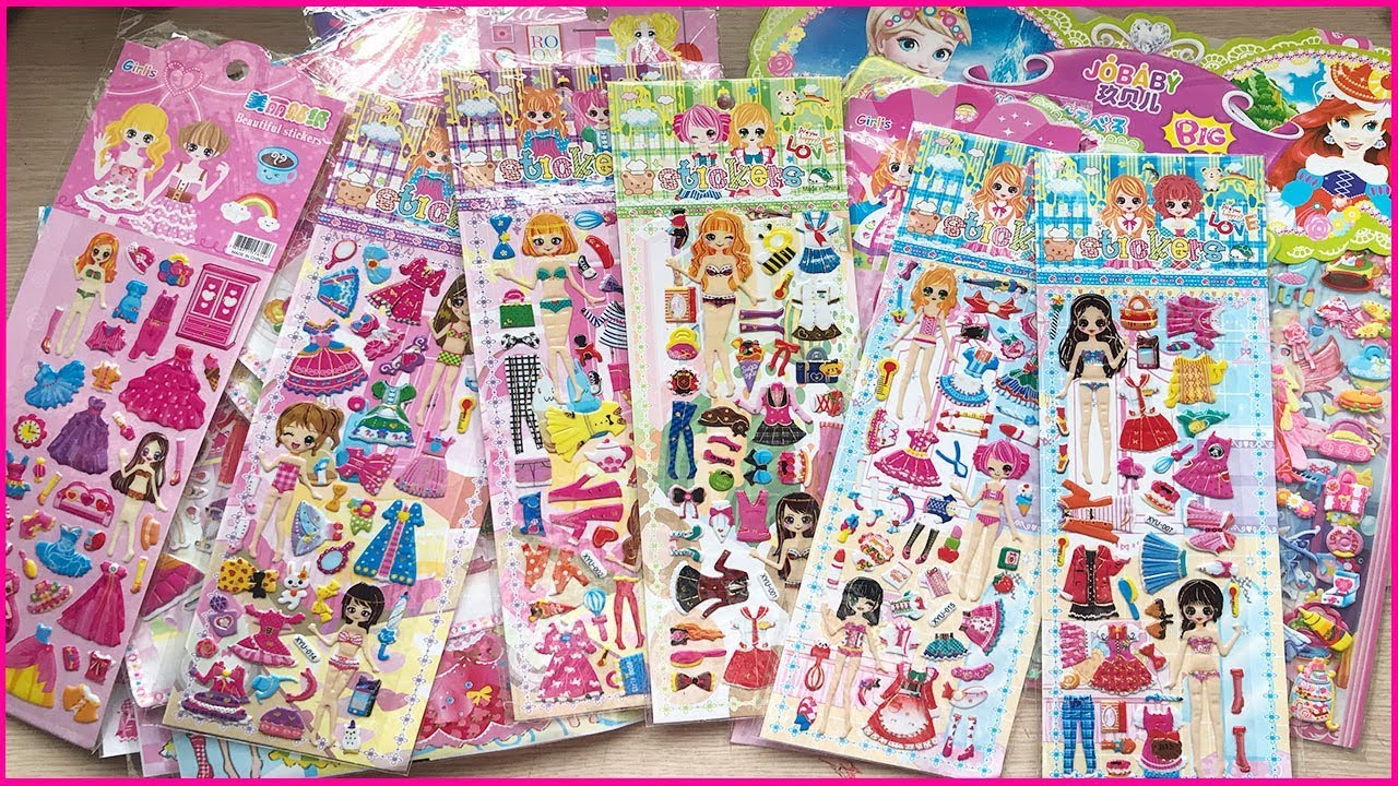 #1 KHUI THÙNG HÌNH DÁN THAY TRANG PHỤC CHO CÔNG CHÚA BÚP BÊ 50 MẪU – STICKER DOLLY (Chim Xinh) Mới Nhất