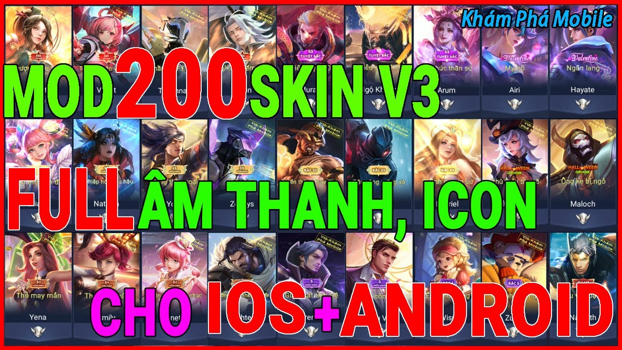 #1 HƯỚNG DẪN MOD 200 SKIN FULL HIỆU ỨNG ÂM THANH ICON ĐỘNG CHO IOS + ANDROID PHIÊN BẢN PHÁP SƯ TRỖI DẬY Mới Nhất