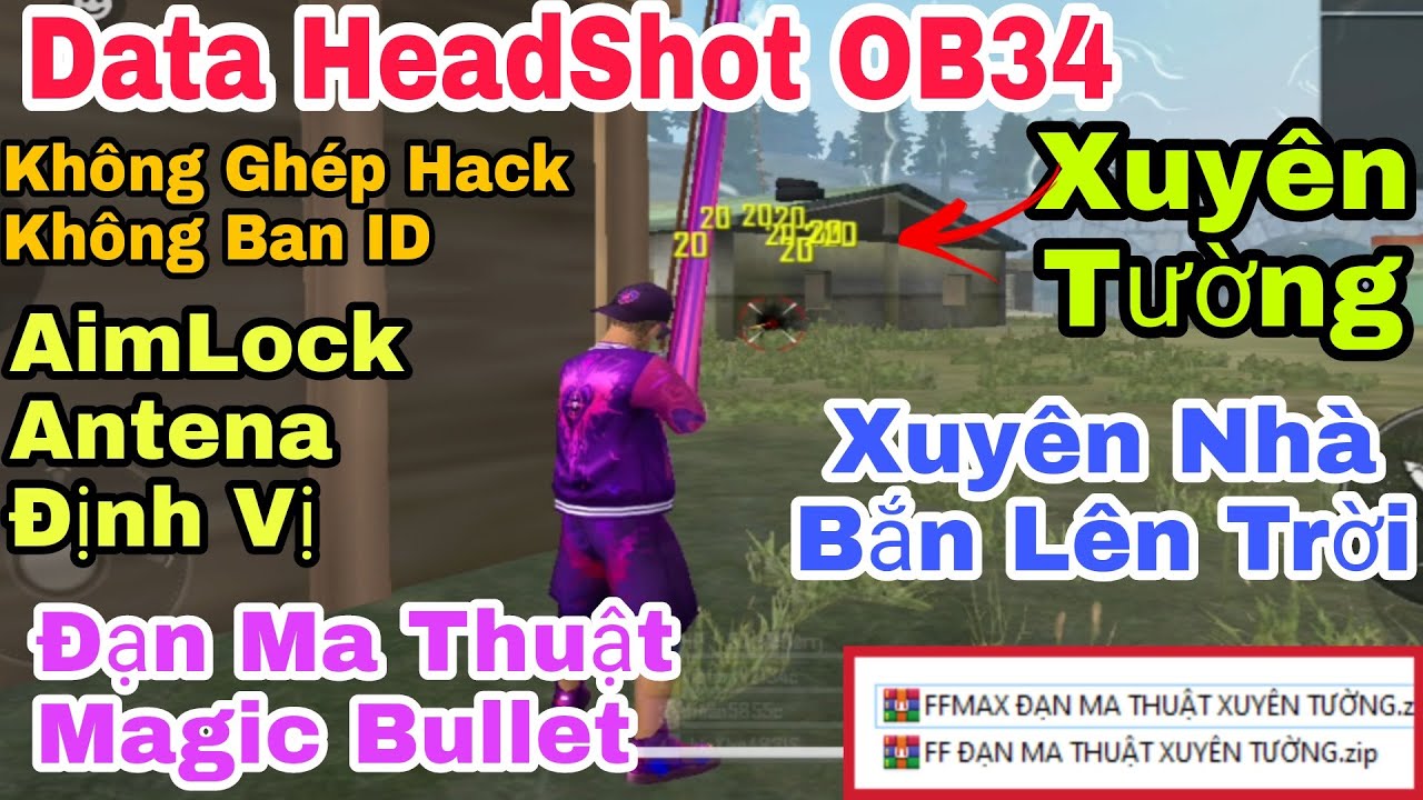 #1 V8 Regedit Ob34 Update Cực Vip 🔥ĐẠN MA THUẬT MAGIC BULLET 🎯 Data Obb Headshot Free Fire Ob34🔥 Mới Nhất