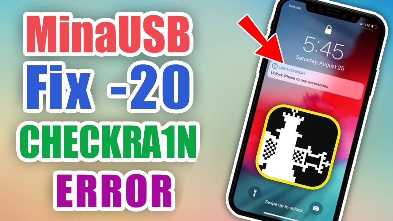 #1 MinaUSB | Khắc phục lỗi Checkra1n Jailbreak -20 | Mở khóa iPhone để sử dụng phụ kiện Mới Nhất