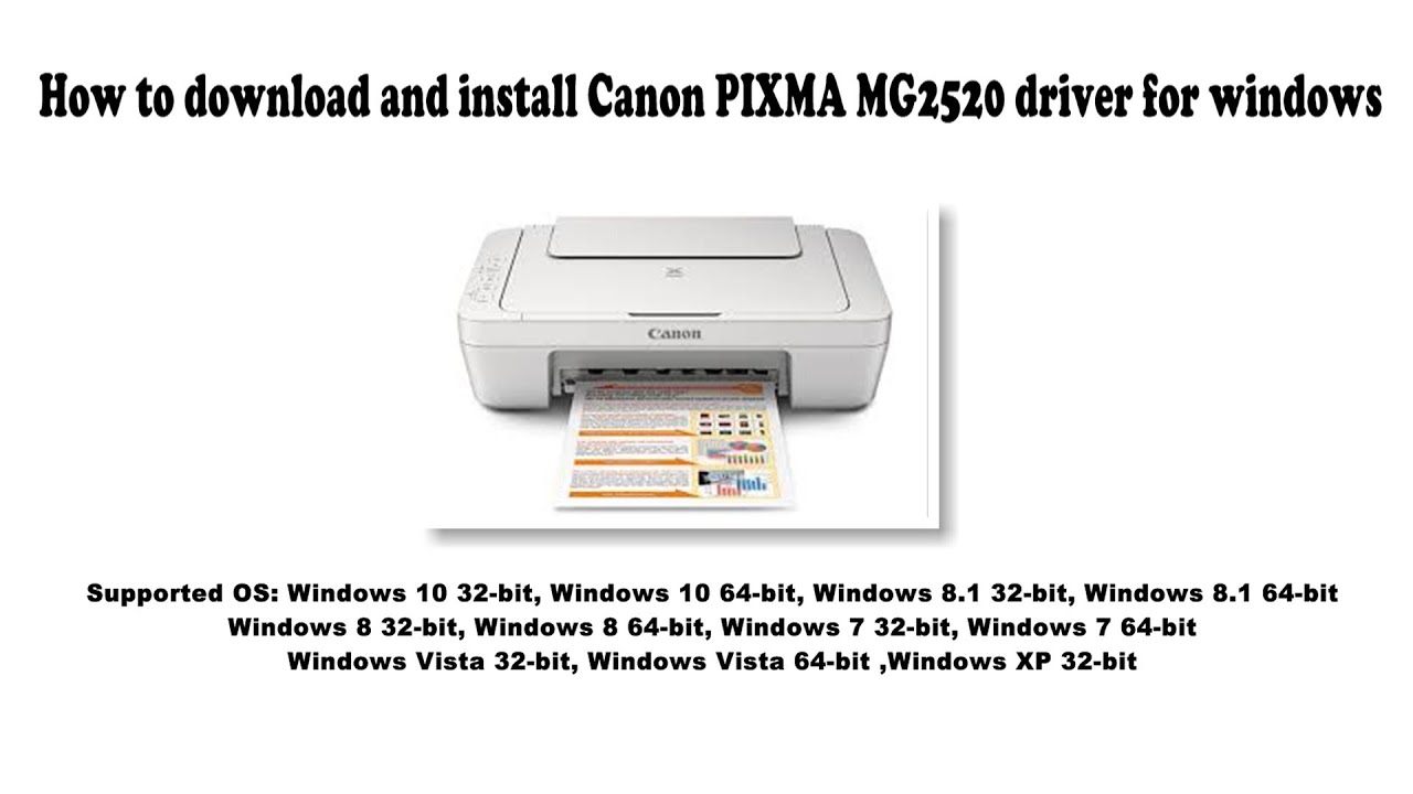 #1 How to download and install Canon PIXMA MG2520 driver Windows 10, 8 1, 8, 7, Vista, XP Mới Nhất