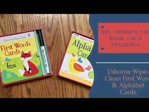 #1 NEW RELEASE 2017 Wipe-Clean First Words & Alphabet Cards Usborne Books ABC Amanda the Book Chick Mới Nhất