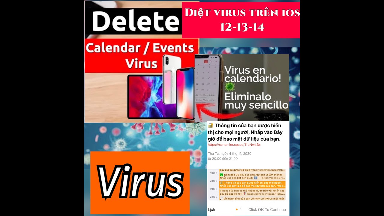 #1 Cách sửa lỗi lịch trên iphon bị báo lỗi virus IOS 12-13-14- CALENDAR ADS REMOVAL Mới Nhất