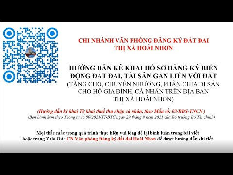 #1 HD kê khai Tờ khai thuế thu nhập cá nhân theo Mẫu số: 03/BĐS-TNCN cho HGĐ, CN khi chuyển QSD đất Mới Nhất