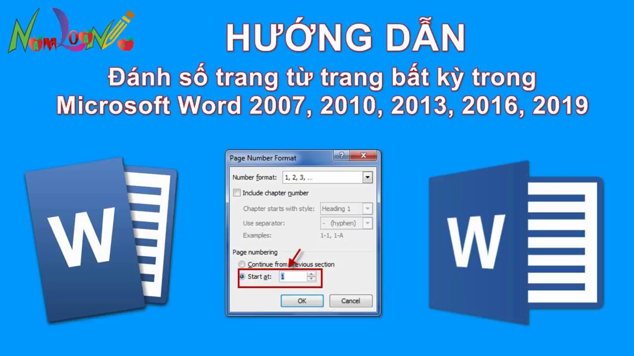 #1 Cách đánh số trang từ trang bất kỳ trong word (tất cả các phiên bản) | namloan ✔️ Mới Nhất