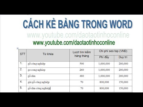 #1 Hướng dẫn cách kẻ bảng trong Word 2003, 2007, 2010, 2013 Mới Nhất