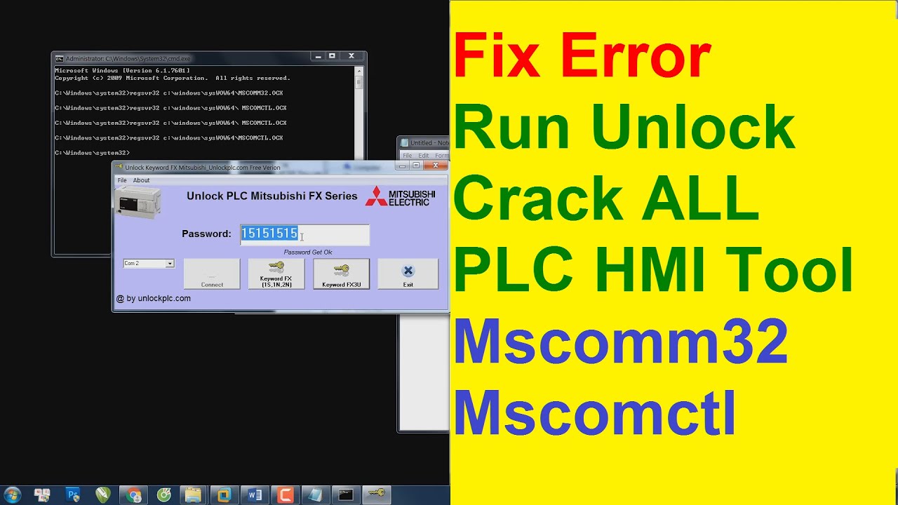 #1 Install This File First To Run Unlock Active All PLC HMI Software Tool – FIX ERROR MSCOMM32 Mới Nhất